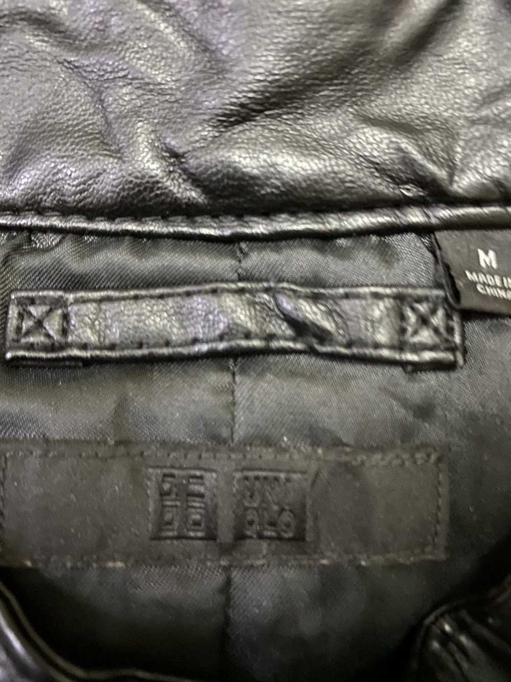 Leather Jacket × Uniqlo Uniqlo Slim Fit Leather B… - image 8
