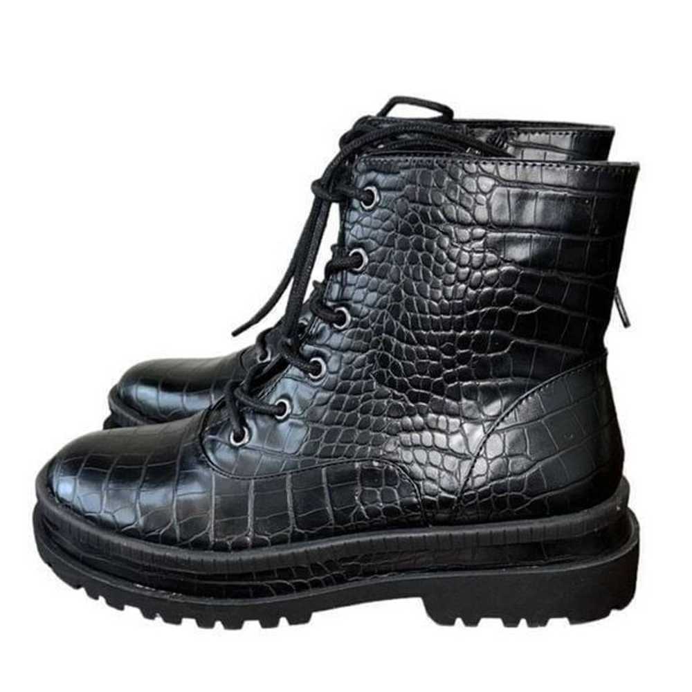 Jessica Simpson Black Combat Boots(Size 8M) - image 2
