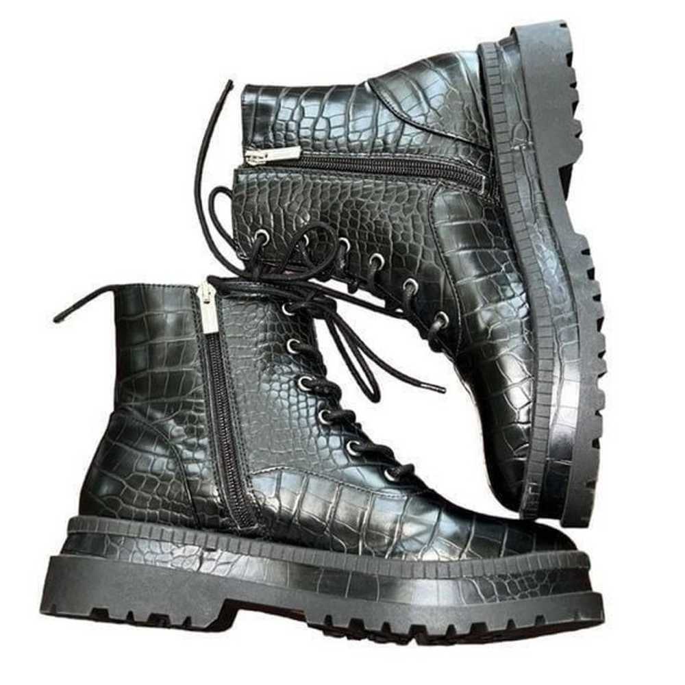 Jessica Simpson Black Combat Boots(Size 8M) - image 3