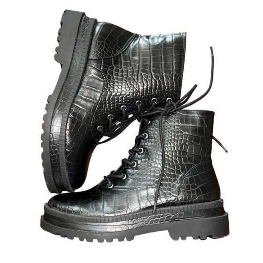 Jessica Simpson Black Combat Boots(Size 8M) - image 6