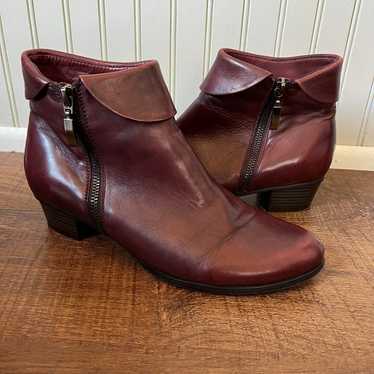 Spring Step Stockholm Bordeaux Red Leather Ankle … - image 1