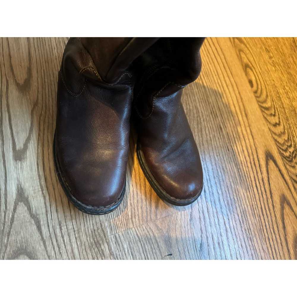 BORN Brown Leather Boots Size 7.5 - image 3