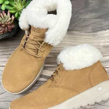 NEW Skechers On The Go Joy Lush Suede Faux Fur An… - image 1