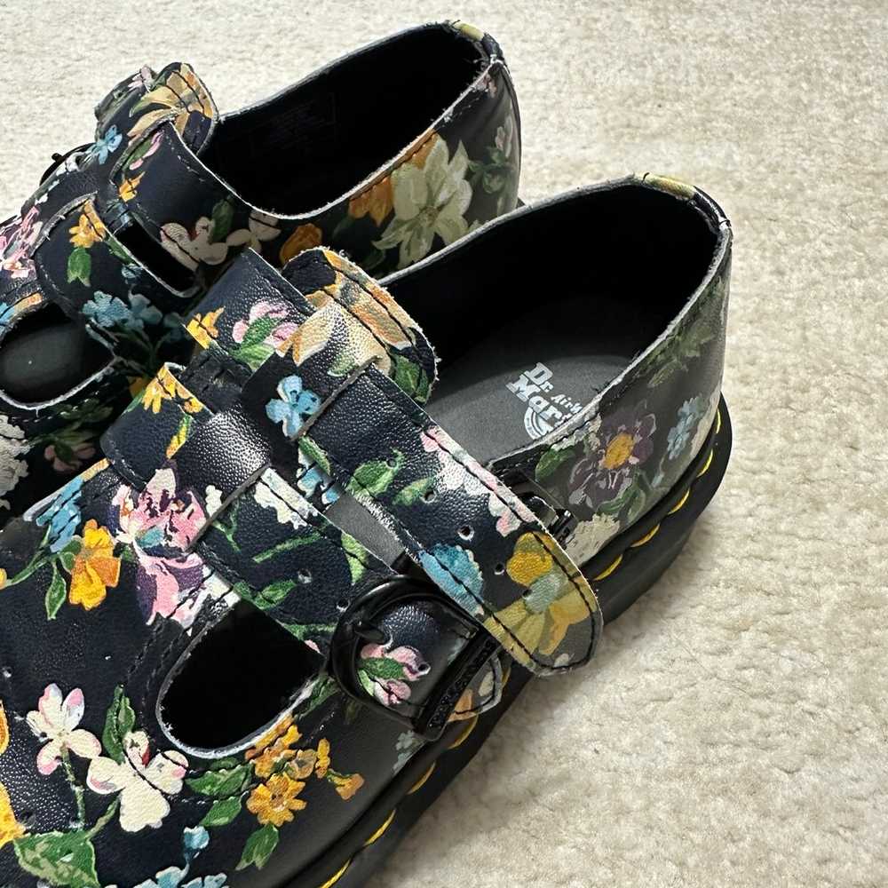 Dr. Martens Mary Jane's Black Floral Leather Boot… - image 3