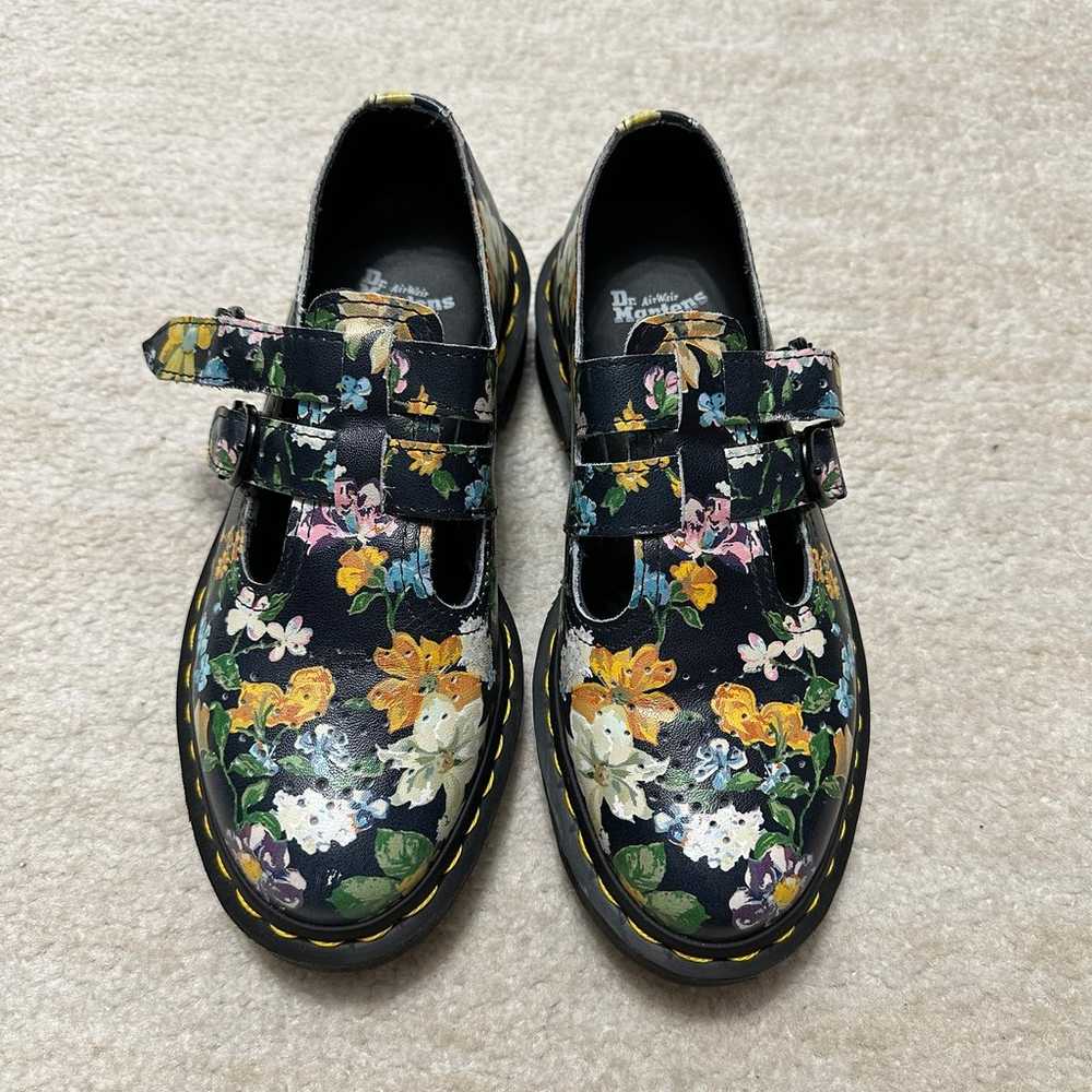 Dr. Martens Mary Jane's Black Floral Leather Boot… - image 4