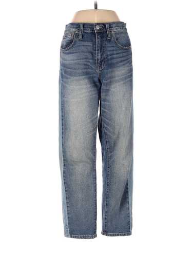 Madewell Women Blue Cruiser Straight Crop Jeans: P