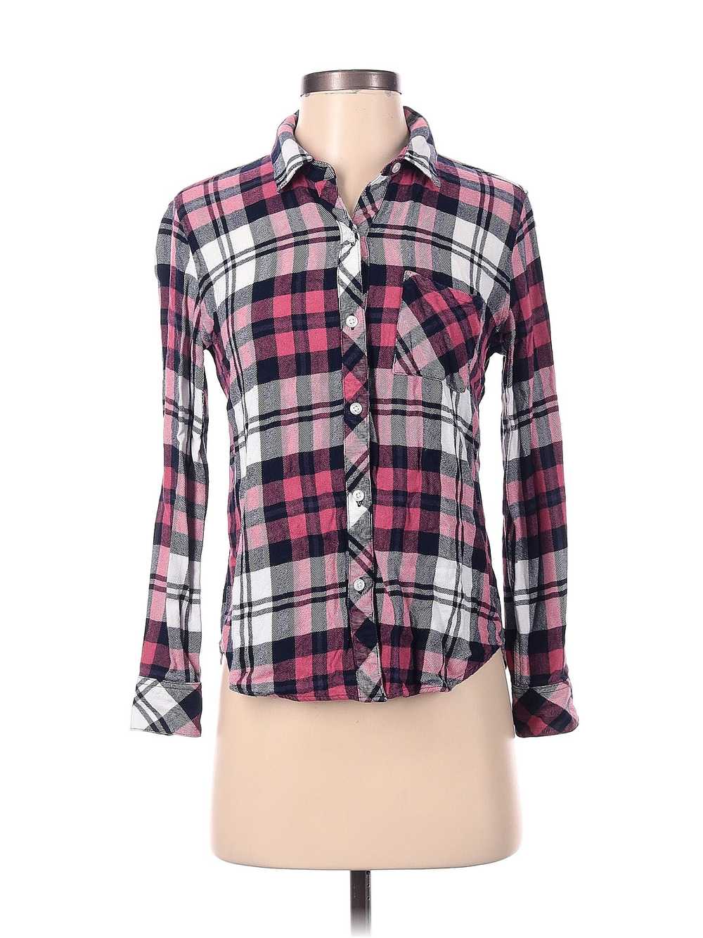 Rails Women Pink Long Sleeve Button-Down Shirt S - image 1