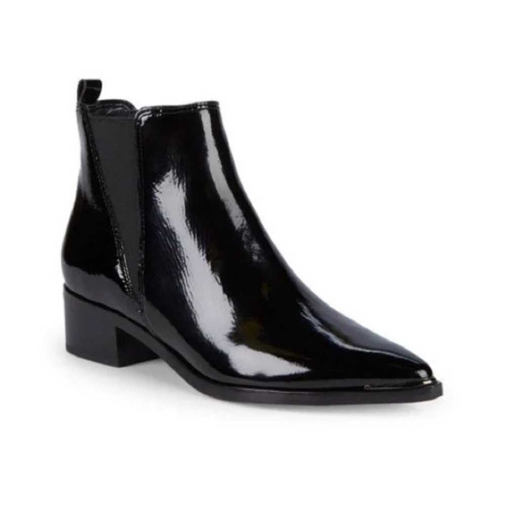 Marc Fisher Black Patent Leather Yale Pointy Toe … - image 1