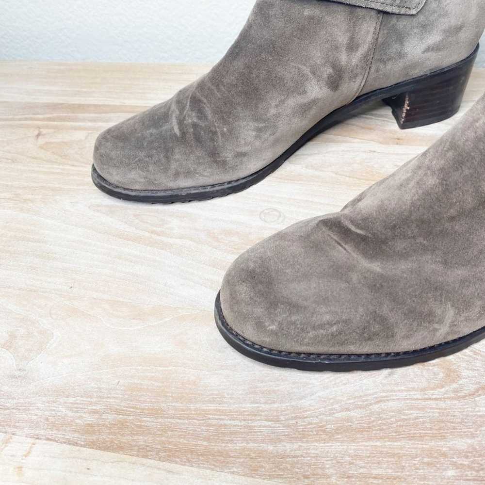 stuart weitzman brown suede buckle boots size 9 - image 5