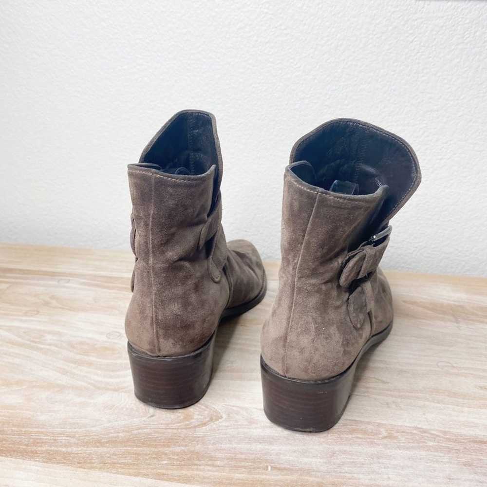 stuart weitzman brown suede buckle boots size 9 - image 7
