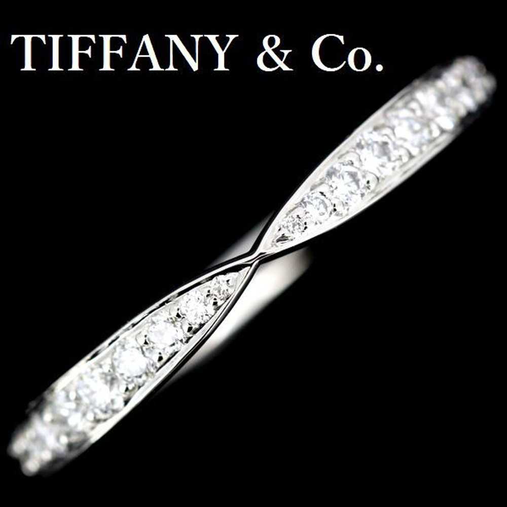TIFFANY & Co. Harmony Bead Set Diamond Ring Pt950… - image 1