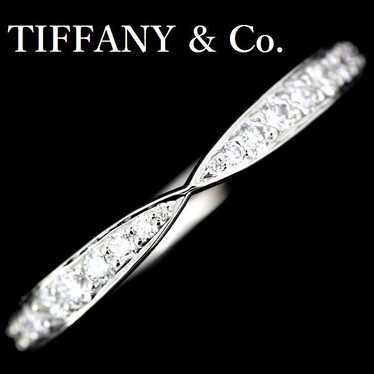 TIFFANY & Co. Harmony Bead Set Diamond Ring Pt950… - image 1