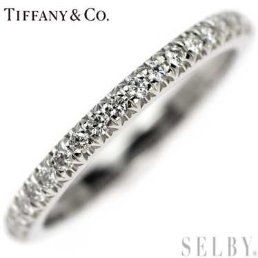TIFFANY & Co. Pt950 Diamond Ring Half Circle Sole… - image 1
