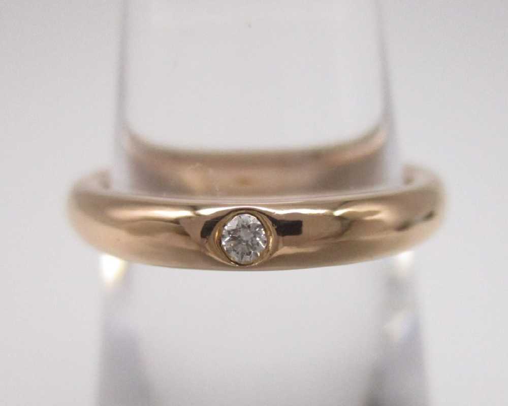 TIFFANY & Co. Diamond 1P Elsa Peretti Band Ring K… - image 1