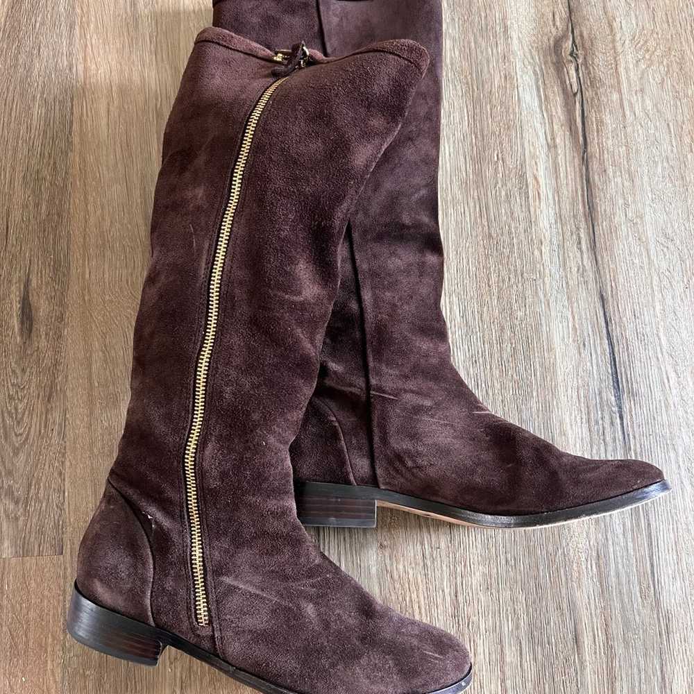 Jcrew suede leather tall boots size 8.5 - image 1
