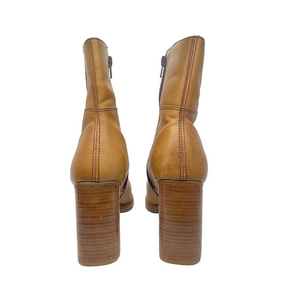 Candies Vintage Brown Leather Platform Chunky Hee… - image 4