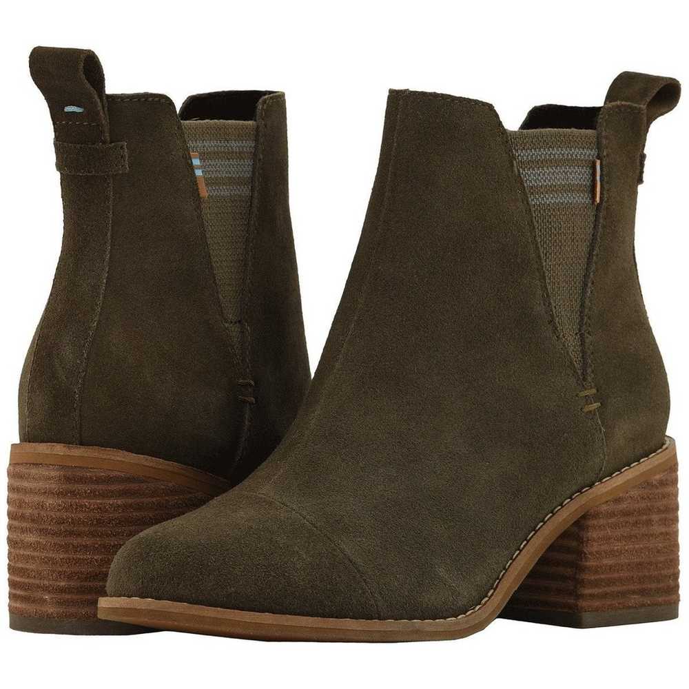 TOMS Womens Esme Suede Chelsea Boots - Tarmac Oli… - image 1