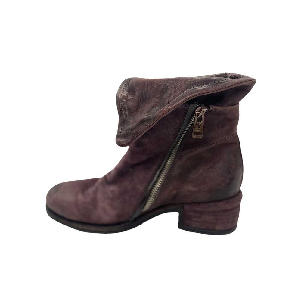 AS98 Ibsen Ankle Boots Brushed Eggplant Leather O… - image 2