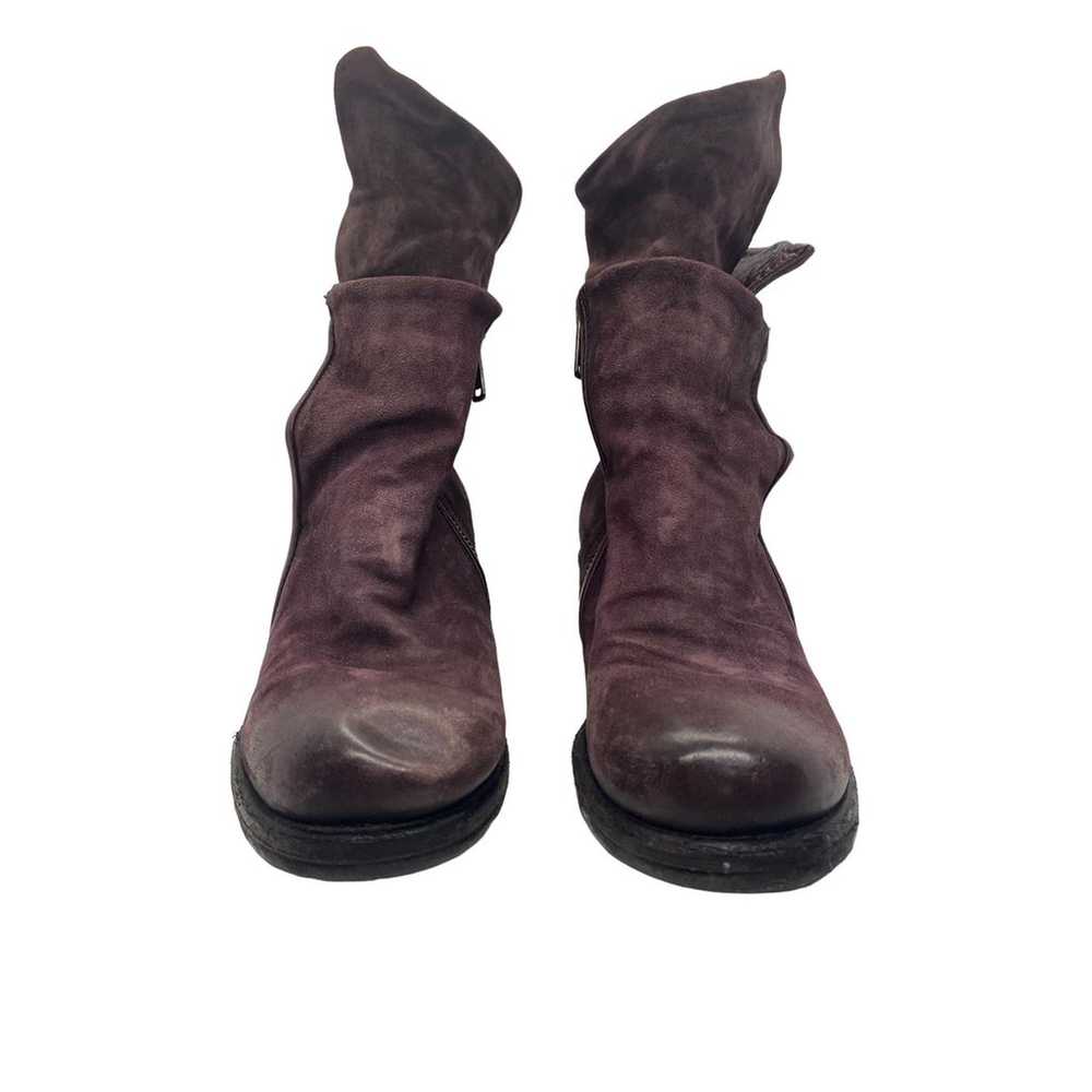AS98 Ibsen Ankle Boots Brushed Eggplant Leather O… - image 5