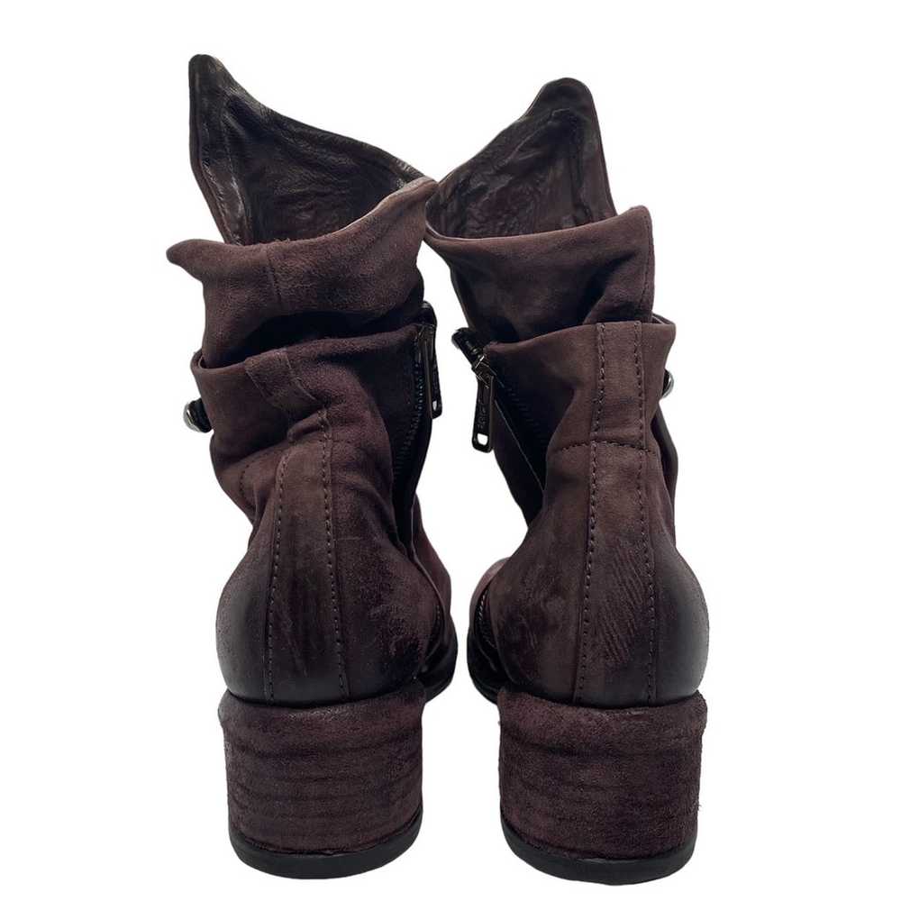 AS98 Ibsen Ankle Boots Brushed Eggplant Leather O… - image 6