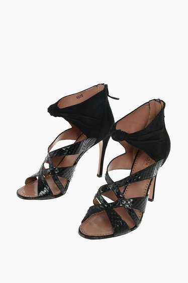 Alaia og1mm0524 Suede Sandals in Black