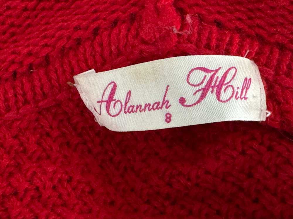 Alannah Hill Red Cardigan with Hood and Pom Poms - image 4