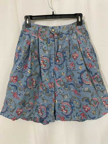 1980's Liz Wear Floral High Waisted Shorts - image 1