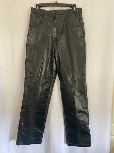 Montgomery Ward Black Leather Pants