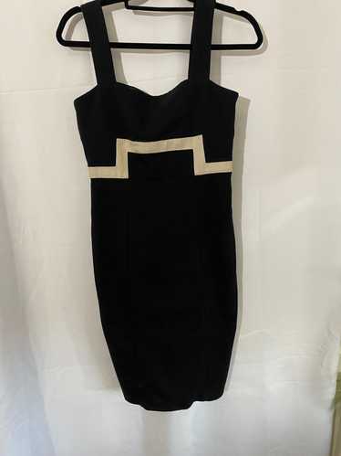 Black & Cream Diane von Furstenberg Fitted Dress
