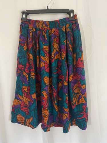 Jewel-Toned Printed Sag Harbor Skirt