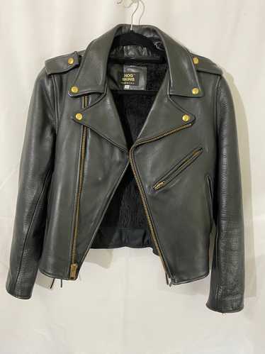 Hog Skins Leather Jacket with Removable Lining