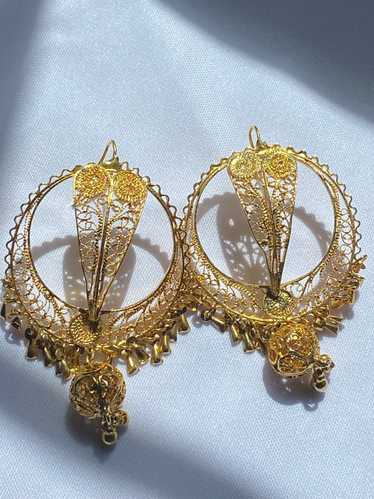 Gold Tone Owl Earrings