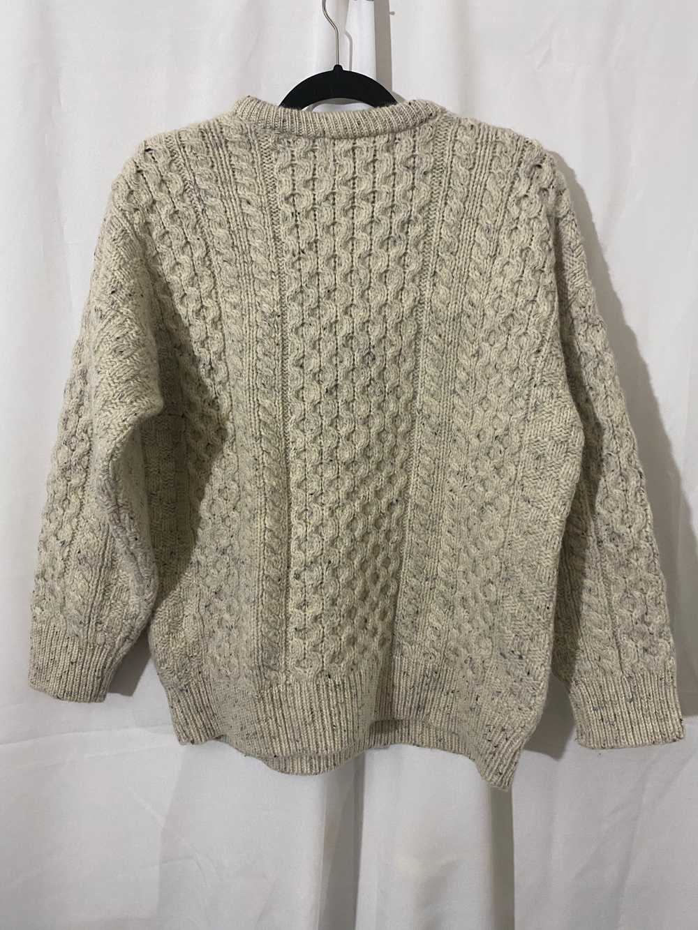 Cream Knit Sweater with Gray Tint - image 2