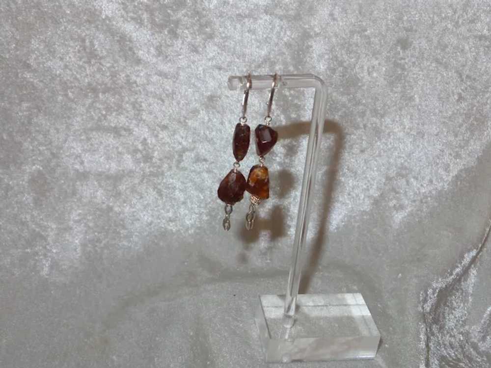 Hessonite Garnet Dangle Earrings - image 11