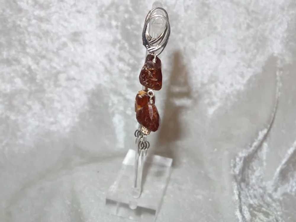 Hessonite Garnet Dangle Earrings - image 3