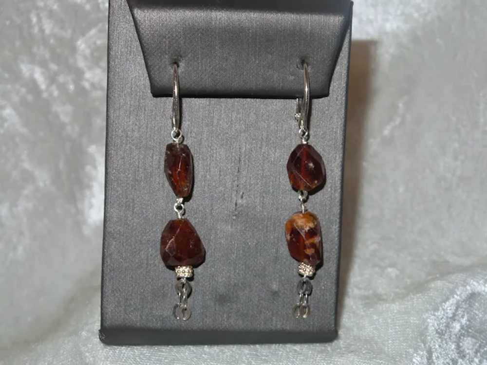 Hessonite Garnet Dangle Earrings - image 6