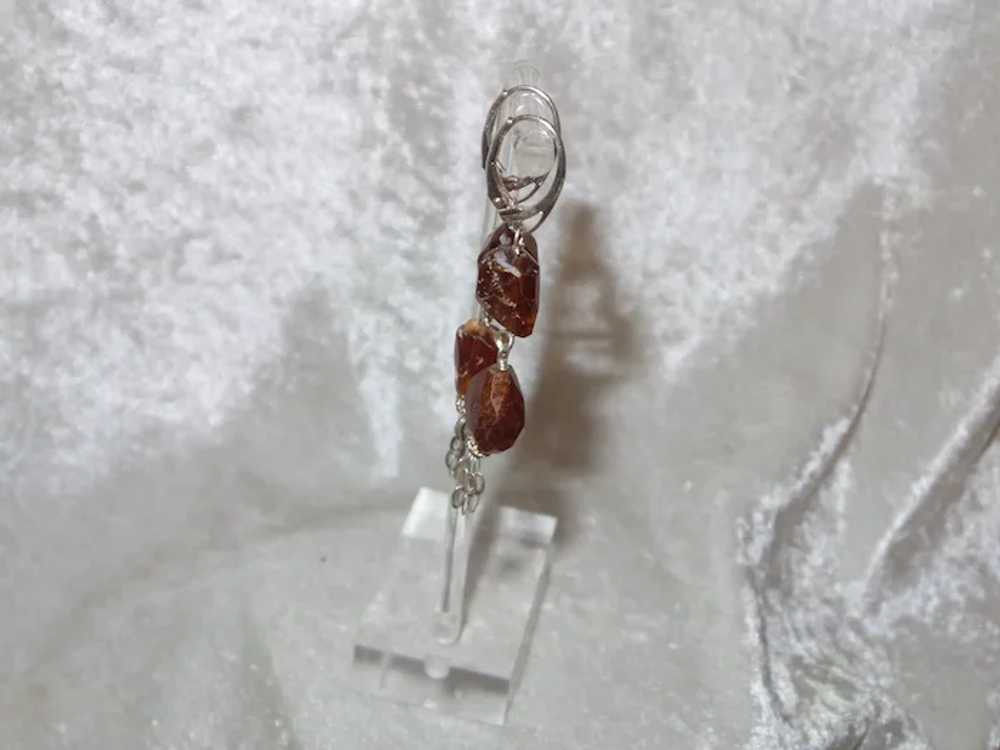 Hessonite Garnet Dangle Earrings - image 7