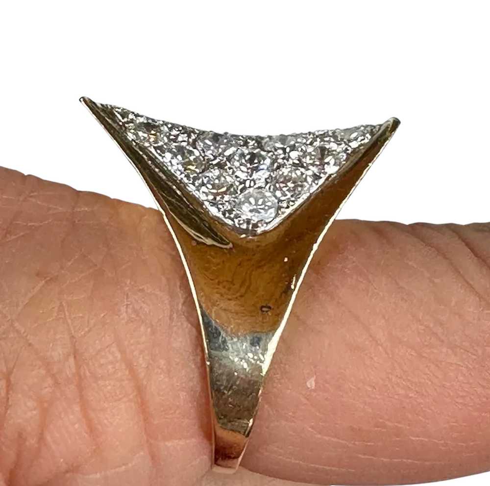 14K YG Fortune Cookie Ring with Diamonds - image 10
