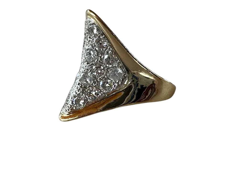 14K YG Fortune Cookie Ring with Diamonds - image 4