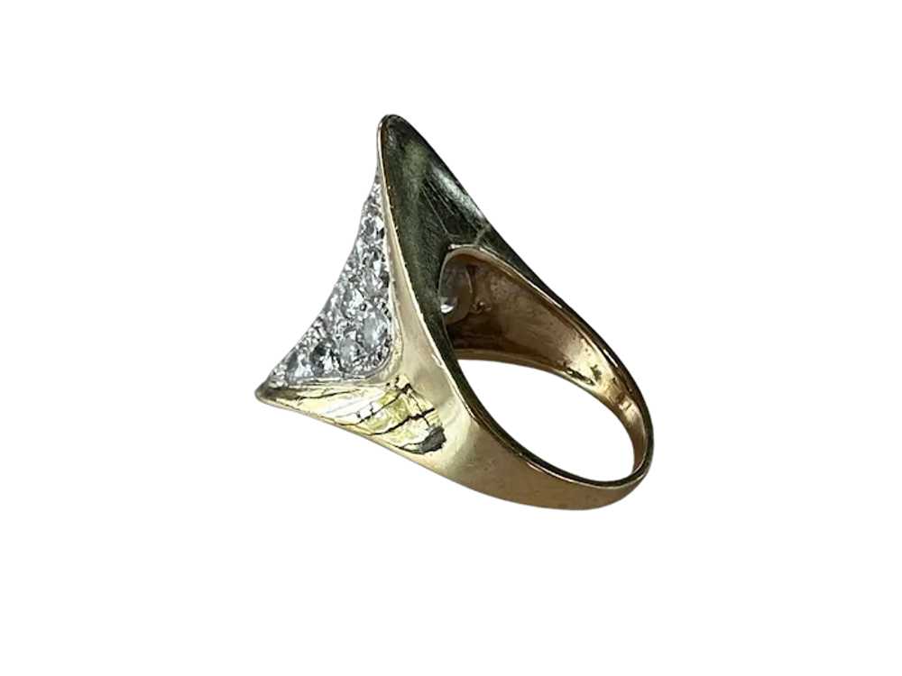 14K YG Fortune Cookie Ring with Diamonds - image 7