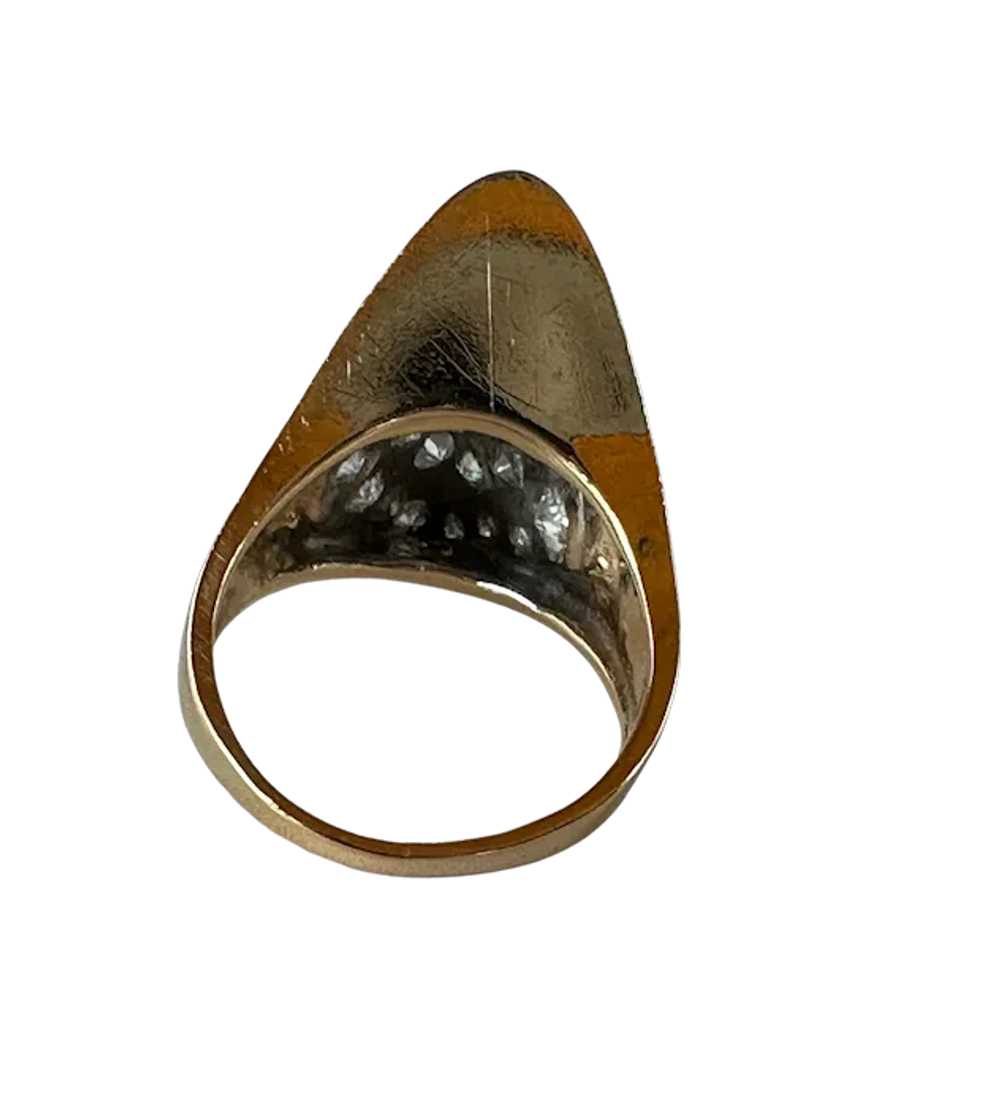 14K YG Fortune Cookie Ring with Diamonds - image 8