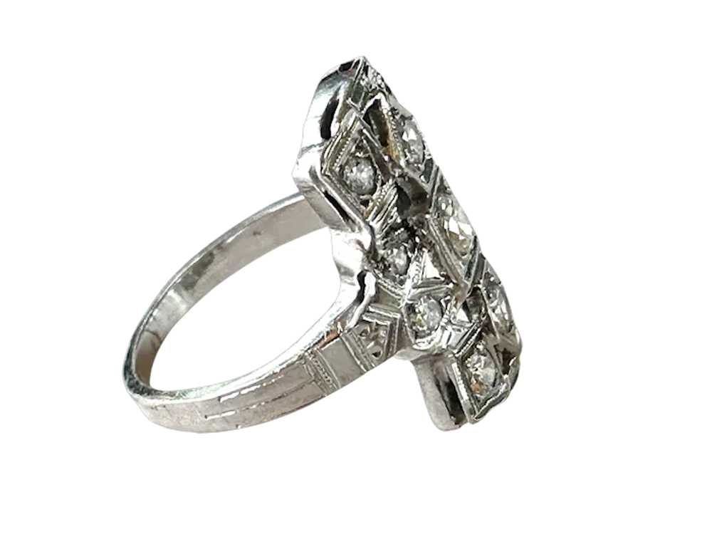 14K WG Diamond Shield Ring - image 7