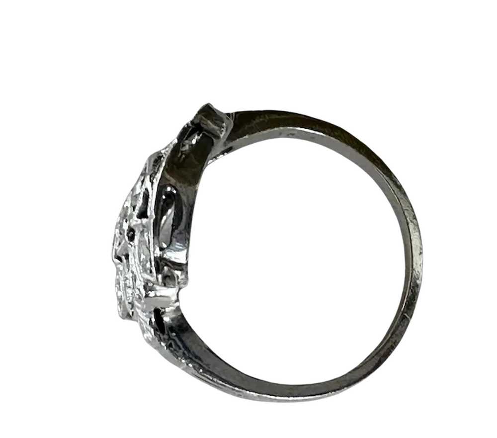 14K WG Diamond Shield Ring - image 8
