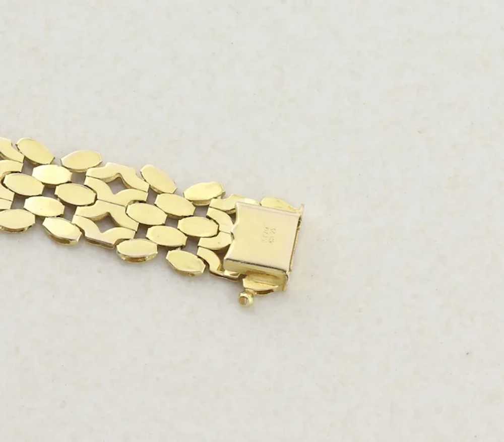 14k Yellow Gold Link Bracelet 6 3/4 Inch Long - image 11