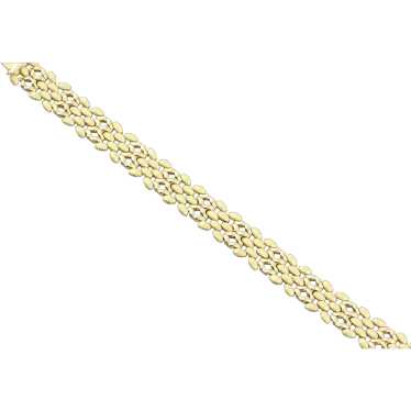 14k Yellow Gold Link Bracelet 6 3/4 Inch Long - image 1