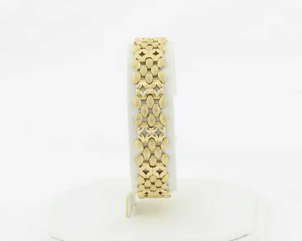 14k Yellow Gold Link Bracelet 6 3/4 Inch Long - image 7