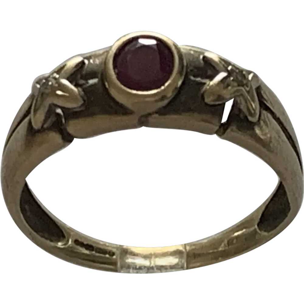 9ct Gold Ruby & Diamond Ring - image 1