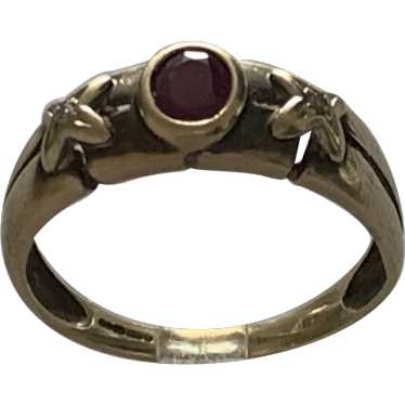 9ct Gold Ruby & Diamond Ring - image 1