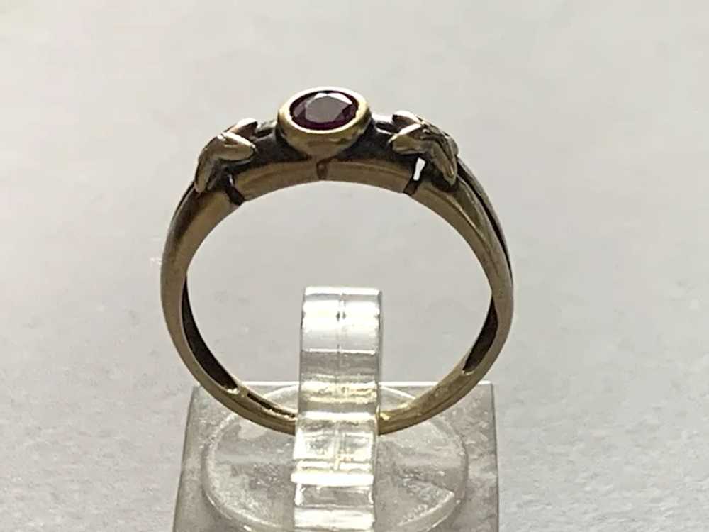 9ct Gold Ruby & Diamond Ring - image 3