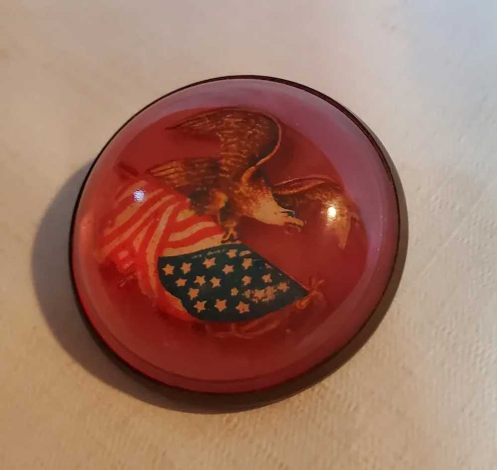 Vintage Patriotic Brooch/Scarf Pin with American … - image 2